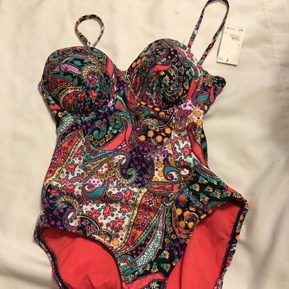 Kenneth Cole Reaction multi color one piece - Picture 1 of 5